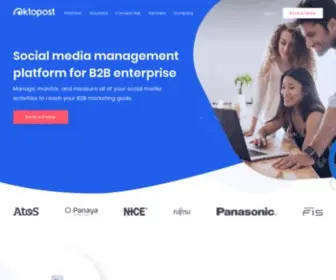 OKT.to(Oktopost is a B2B social engagement suite) Screenshot