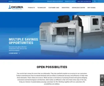 Okuma.com(Okuma America Corporation) Screenshot