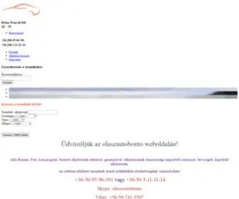 Olaszautobonto.hu(Főoldal) Screenshot