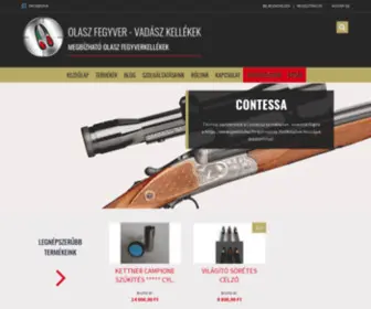 OlaszFegyver-Vadaszkellekek.hu(Fegyverkellék webáruház) Screenshot