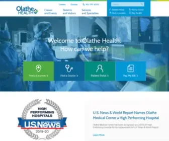 Olathehealth.org(Olathe Health) Screenshot