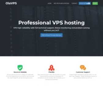 OlavPS.com(Professional hosting without risks and worries) Screenshot