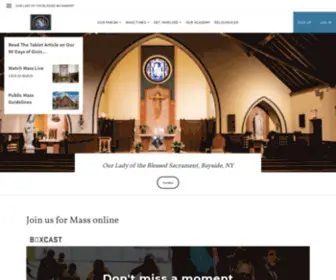 OLBS-Queens.org(Our Lady of the Blessed Sacrament) Screenshot