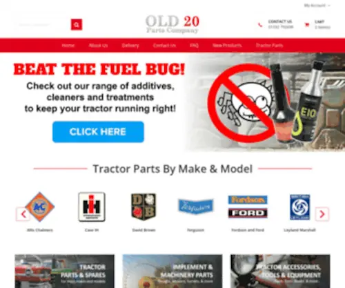 OLD20.com(OLD 20 Parts Company) Screenshot