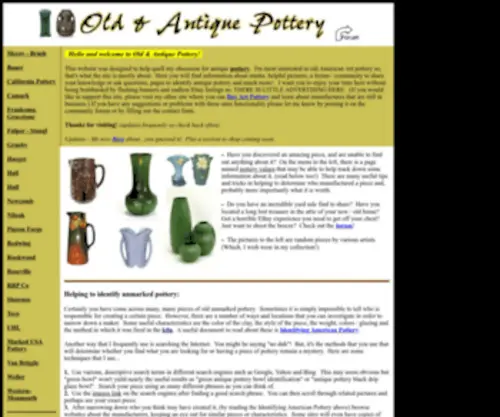 Oldantiquepottery.info(Antique Pottery) Screenshot