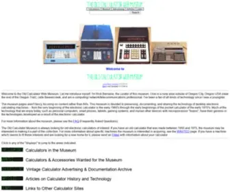 Oldcalculatormuseum.com(The Old Calculator Web Museum) Screenshot