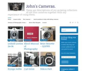 Oldcamera.blog(These are descriptions of my growing collection of old film cameras together with my experience of using them) Screenshot