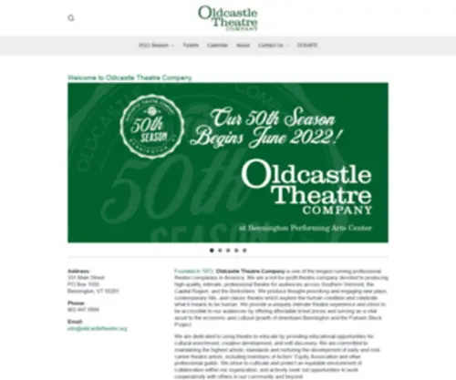 Oldcastletheatre.org(Oldcastle Theatre Company) Screenshot