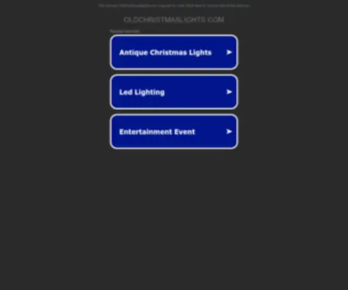 Oldchristmaslights.com(Coming) Screenshot