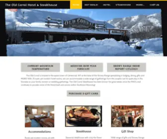 Oldcorral.com(The Old Corral Hotel & Steakhouse) Screenshot