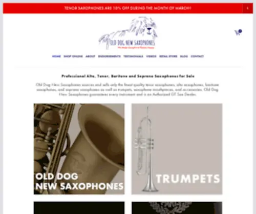 Olddognewsaxophones.com(Old Dog New Saxophones) Screenshot