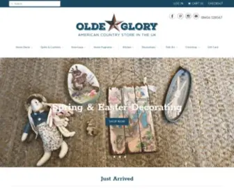 Oldeglory.co.uk(Olde Glory American Country Store in the UK with Quilts and Home Decor) Screenshot