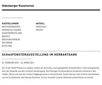 Oldenburger-Kunstverein.de(Die aktuelle Ausstellung) Screenshot