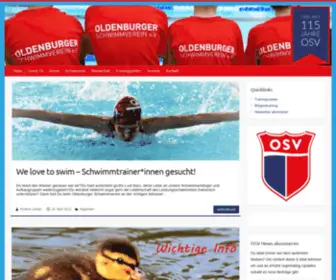 Oldenburger-SChwimmverein.de(Mehr als "nur" ein Schwimmverein) Screenshot