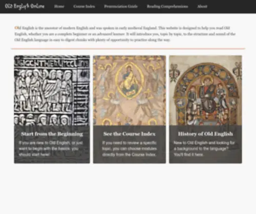 Oldenglish.info(Old English Online) Screenshot