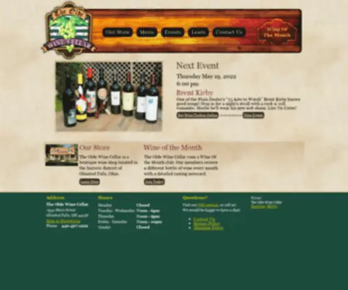 Oldewinecellar.com(The Olde Wine Cellar) Screenshot
