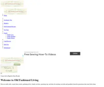 Oldfashionedliving.com(Old Fashioned Living) Screenshot