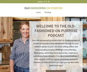 Oldfashionedonpurpose.com(Just another WordPress site) Screenshot