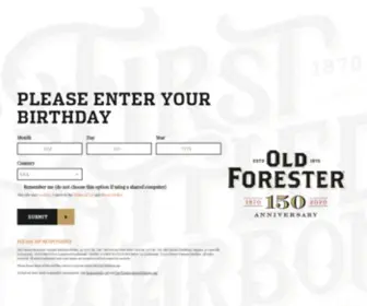 Oldforester.com(Old Forester) Screenshot