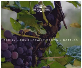 Oldmanscreekwinery.com(Old Mans Creek Winery and Vineyard) Screenshot