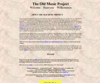 OldmusicProject.com(The Old Music Project) Screenshot