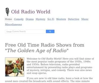 Oldradioworld.com(Free Old Time Radio Shows from The Golden Age of Radio) Screenshot