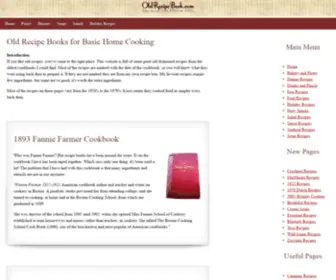 Oldrecipebook.com(Old Recipe Books) Screenshot