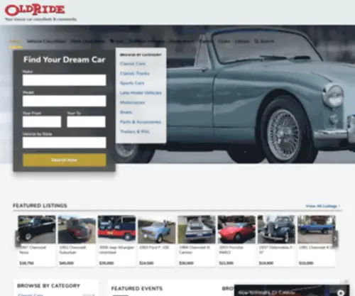 Oldride.com(Classic Cars for sale & Classifieds) Screenshot