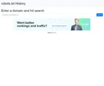 Oldrobot.org(Robots.txt History) Screenshot