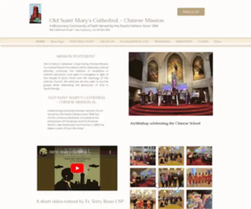 Oldsaintmarys.org(Old Saint Mary's Cathedral + Chinese Mission) Screenshot