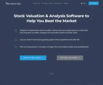 Oldschoolvalue.com(Stock Valuation Tool & Analysis Software) Screenshot
