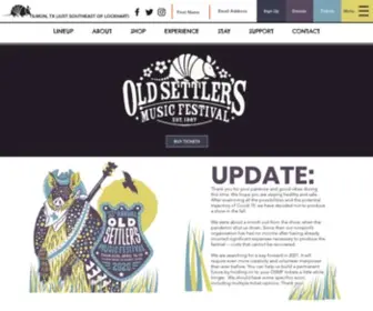 OldsettlersmusicFest.org(Old Settler's Music Festival) Screenshot
