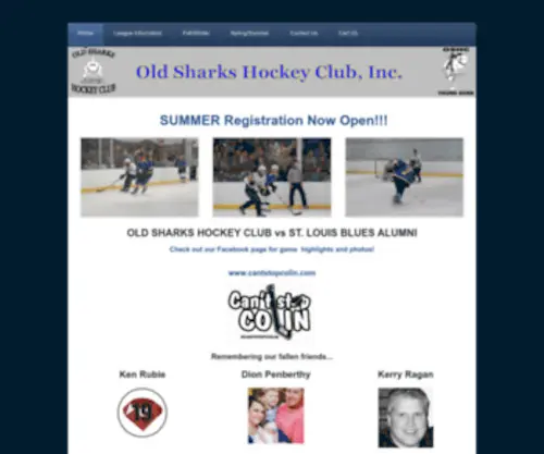 Oldsharkshockeyclub.com(Oldsharkshockeyclub) Screenshot