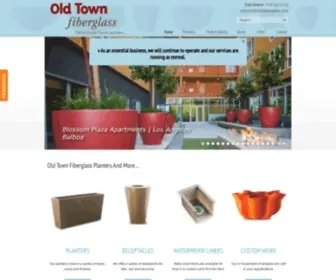 Oldtownfiberglass.com(Old Town Fiberglass Planters) Screenshot