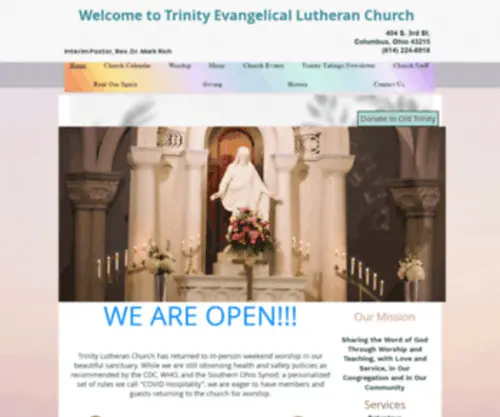 Oldtrinity.com(Trinity Evangelical Lutheran Church) Screenshot