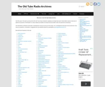 Oldtuberadio.com(The Old Tube Radio Archives) Screenshot