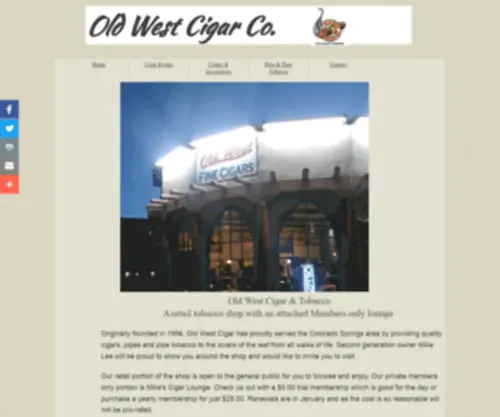 Oldwestcigar.com(Old West Cigar Company) Screenshot