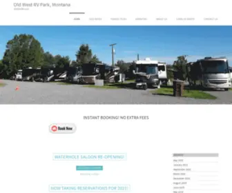 Oldwestrv.com(Old West RV Park) Screenshot