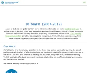 Ole.org(Open Learning Exchange) Screenshot