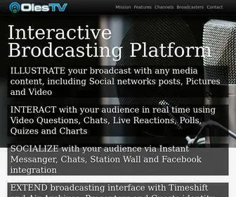 Oles.tv(Interactive Brodcasting Platform) Screenshot