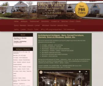 Oleyvalley.com(Architectural Antiques for Sale by Oley Valley Architectural Antiques Inc) Screenshot