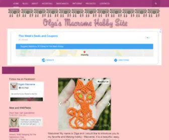 Olgasmacrame.com(Olga's Macrame hobby site) Screenshot