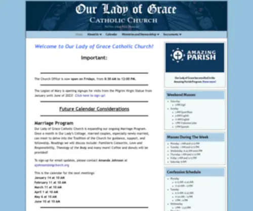 Olgchurch.org(Our Lady of Grace Catholic Church) Screenshot