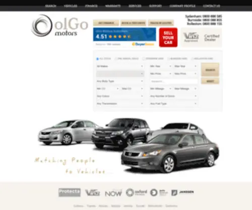 Olgomotors.co.nz(Quality Used Vehicles) Screenshot