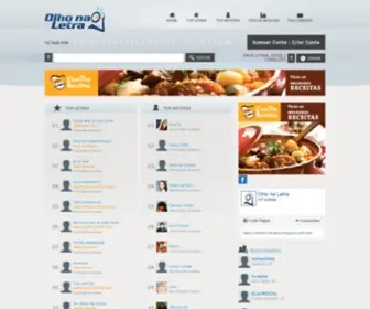 Olhonaletra.com.br(Página inicial) Screenshot