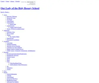 Olhrschool.org(Our Lady of the Holy Rosary School) Screenshot