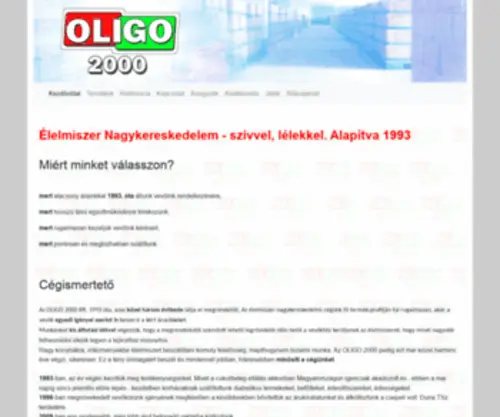 Oligo2000.hu(Élelmiszer kiszállítást kis) Screenshot