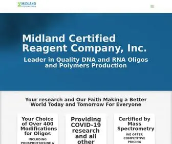 Oligos.com(Your choice of over 400 modifications for oligos. Midland Certified Reagent Company) Screenshot