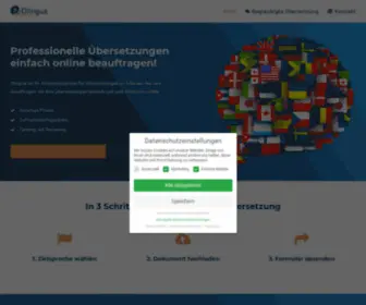 Olingua.de(Übersetzungen zum Bestpreis einfach online beauftragen mit Olingua) Screenshot