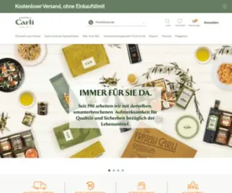 Oliocarli.de(Italienische Feinkost und Lebensmittel online bestellen) Screenshot